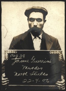 Mugshot of Jerome Guerrini, 1904 (TWAM ref. DX1388/1).