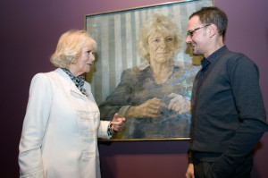 HRH and JY with the portrait