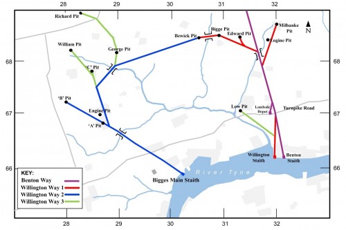 Willington Waggonway Route