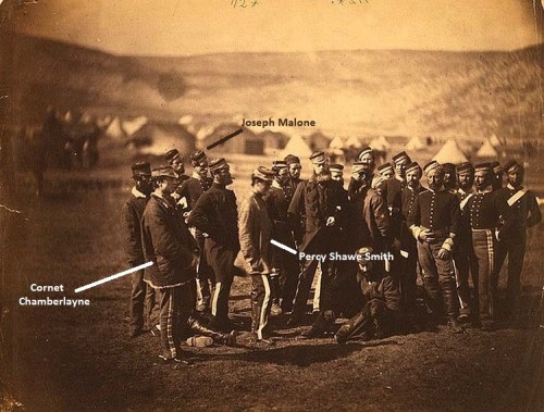 Group of 13th Hussars photographed by Roger Fenton